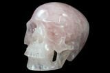 Polished Brazilian Rose Quartz Crystal Skull #116696-2